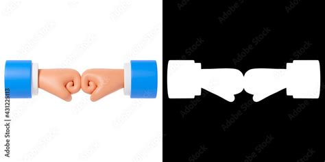 3d hands business handshake emoji on white background. Partnership and ...