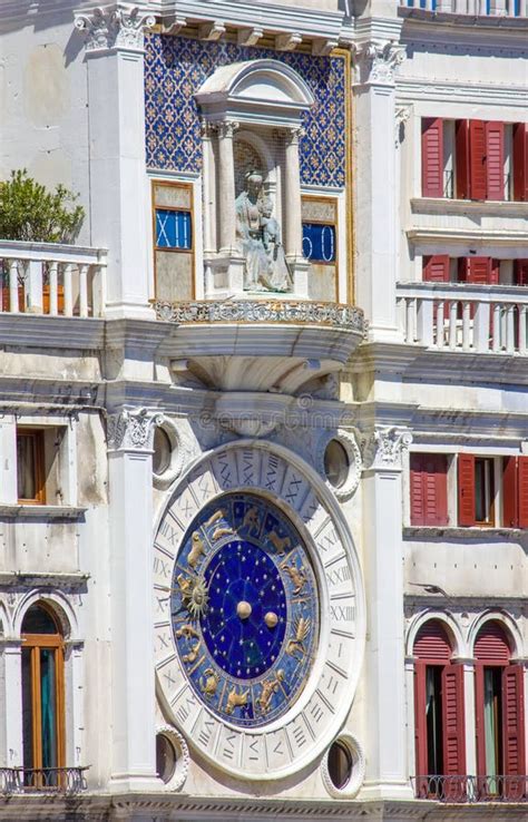 Zodiac Clock In Venice San Marco Square Italy Stock Image Image Of