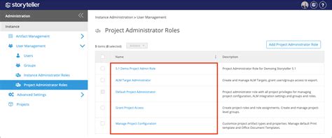 Manage Project Administrator Roles Blueprint Online Help