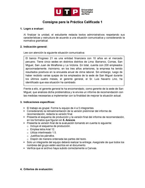 Gc N I Consigna Pc C A Consigna Para La Pr Ctica Calificada