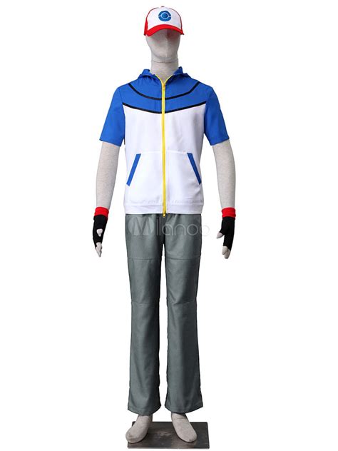 Pocket Monster Pokemon Go Ash Ketchum Cosplay Costume Halloween