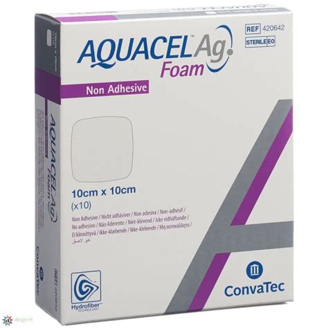 Aquacel Ag Foam nicht adhäsiv 10 Stk à 10cm x 10cm