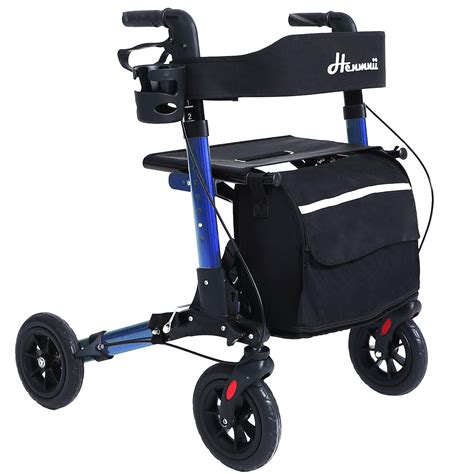 Henmnii Rollator Walker For Seniors And Adults All Terrain Walker With