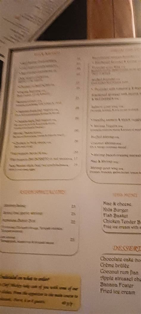 Menu At Chef Mickey S Place Restaurant Puerto Pe Asco