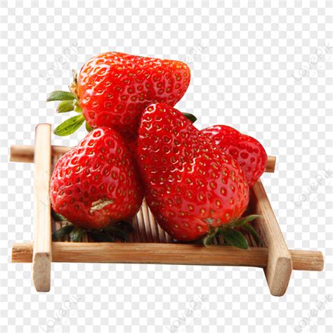 Strawberry Transparent Tray Fresh Strawberries Organic Food Png Free