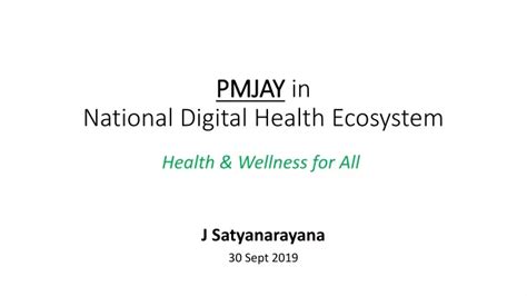 Ppt Pmjay In National Digital Health Ecosystem Powerpoint