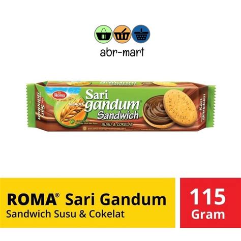 Jual ROMA Sari Gandum Coklat 108Gr Shopee Indonesia