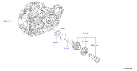 Infiniti G37 3 7L V6 AT 2WD 4WAS Bearing Needle 32272 HG00G Genuine