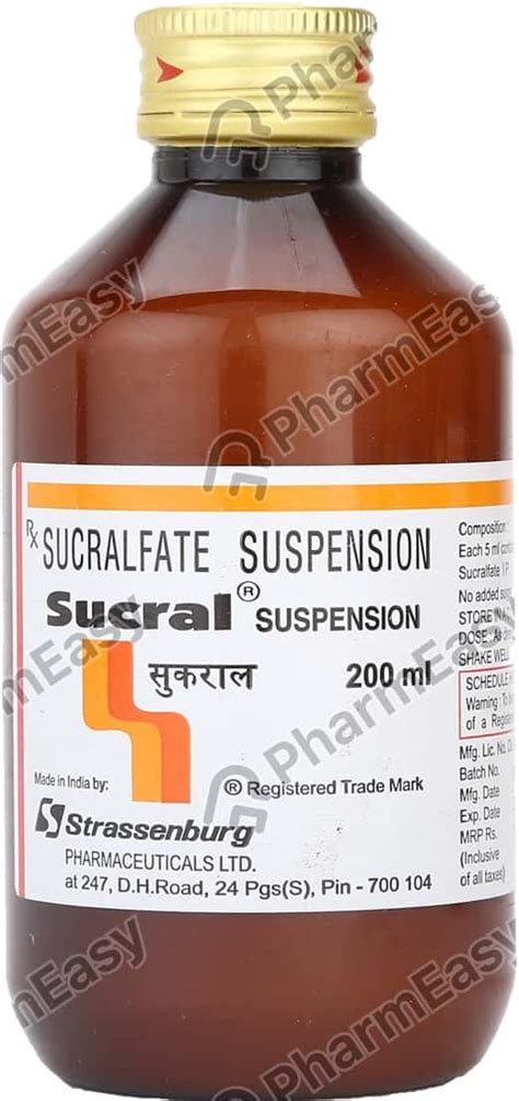 Sucral 1 Gm 5ml Suspension 200 Uses Side Effects Price And Dosage Pharmeasy