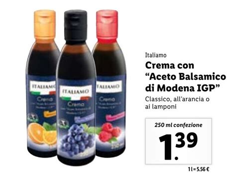 Italiamo Crema Con Aceto Balsamico Di Modena Igp Ml Offerta Di Lidl