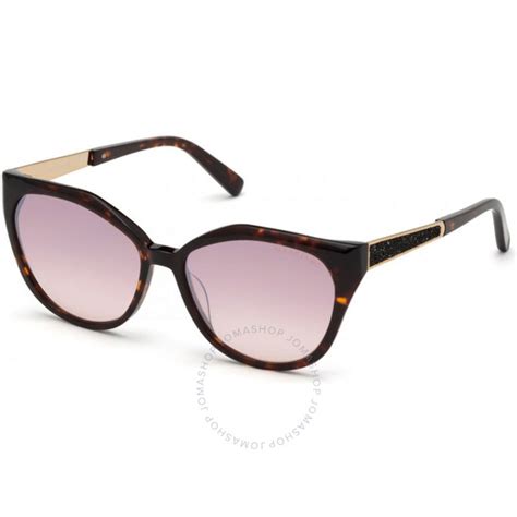 Guess By Marciano Gradient Brown Cat Eye Ladies Sunglasses Gm0804 52 56