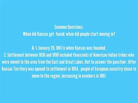 History of Kansas by Hannah Bush