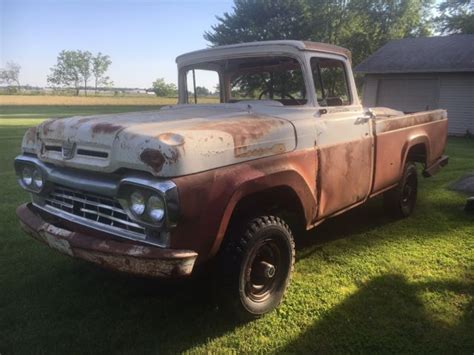 1960 Ford F250 4x4 Big Window Restorable For Sale Photos Technical