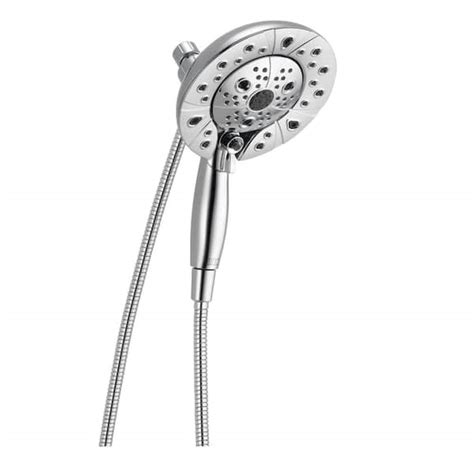 Delta In2ition 5 Spray Patterns 25 Gpm 688 In Wall Mount Dual Shower Heads In Lumicoat Chrome