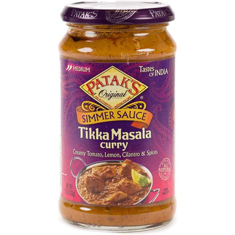 Pataks Simmer Sauce Tikka Masala Curry Medium Indian Foodtown