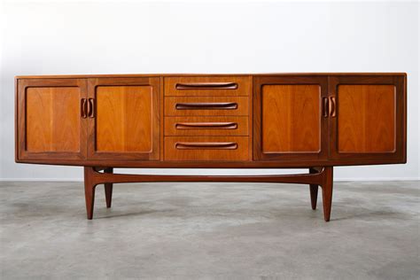 Vintage Design Sideboard Credenza In Sculpted Teak By Gplan 1950