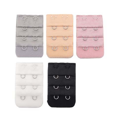 5Pcs Set 2 Rows 3 Hooks Adjustable Hook Bra Extender Clip Lengthened