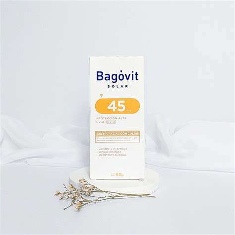 Bagóvit Protector solar facial con color crema SPF45 50g Farmacia Airasca