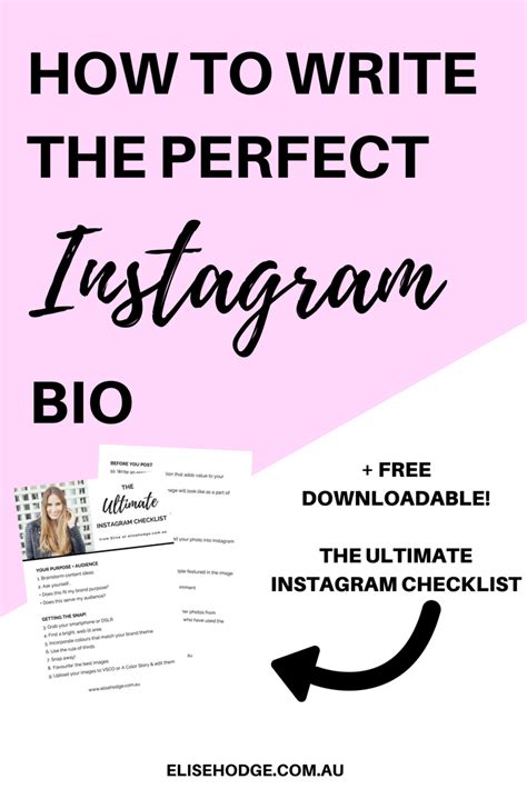 How To Write The Perfect Instagram Bio Elise Hodge Instagram Bio