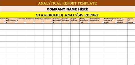 Professional 5 Analytical Reports Templates Free Report Templates