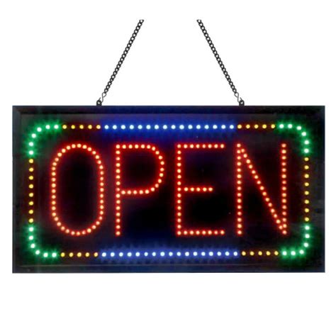 Open Sign Animated LED Business Sign 28x15 | Lightbox Shop