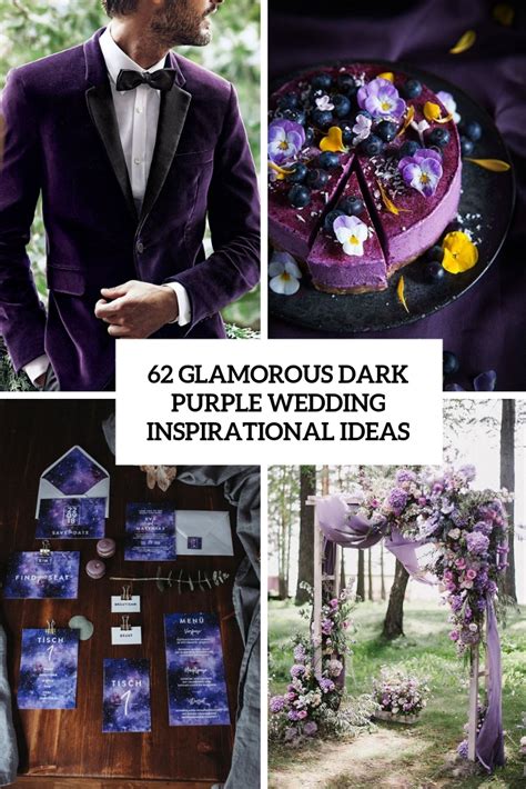 62 Glamorous Dark Purple Wedding Inspirational Ideas - Weddingomania