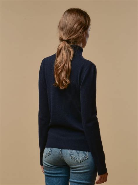 Pure Cashmere Nyc Turtleneck Sweater Dark Navy Garmentory