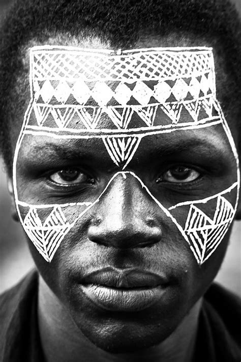 African Face Paint Geometric Face Tribal Face