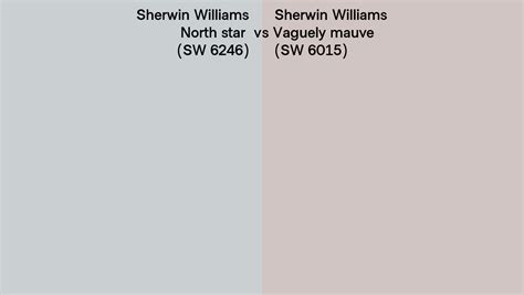 Sherwin Williams North Star Vs Vaguely Mauve Side By Side Comparison