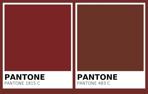 Color PANTONE 1815 C Vs PANTONE 483 C Side By Side