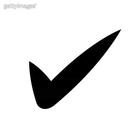 Check Mark Silhouette Icon Tick Vector