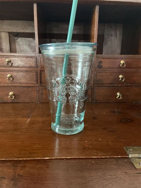 Starbucks Recycled Glass Cold To Go Cup Spain Siren Logo 16 Oz EBay