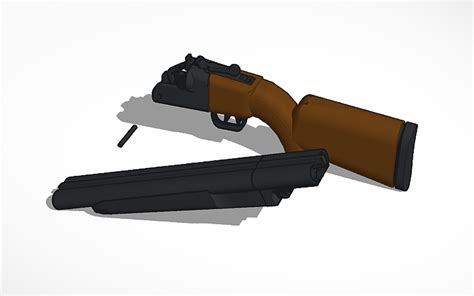 3d Design Double Barrel Shotgun 😉 Tinkercad