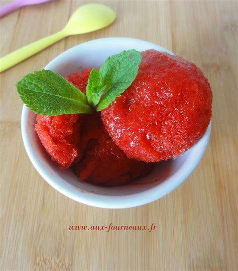 Sorbet La Fraise Aux Fourneaux