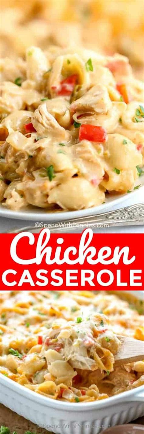 Cheesy Chicken Casserole - Spend With Pennies