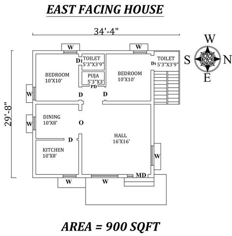 Best Sq Ft House Plans According To Vastu Shastra House Plans