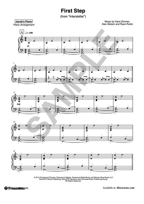 Interstellar Main Theme - Sheet Music by Jacob's Piano