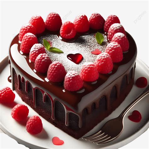 Heart Shape Chocolate Cake With Berry Chocolate Cake Chocolate Cake