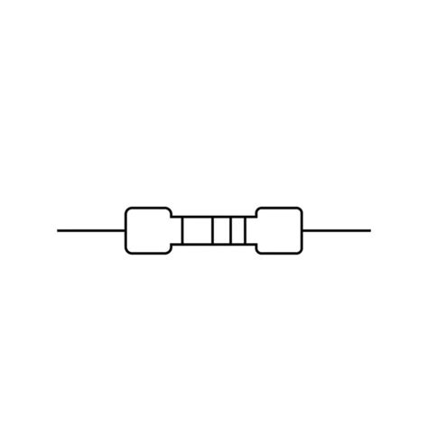 Icono de vector de resistencia eléctrica signo plano lleno para el