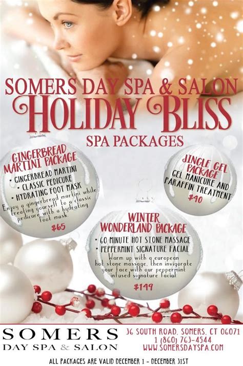 Somers Day Spa & Salon Holiday Spa Packages 2016 | Spa specials, Spa ...