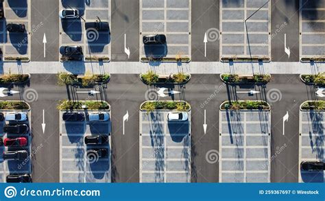 Aerial View of Cars in the Parking Lot Stock Image - Image of cars ...