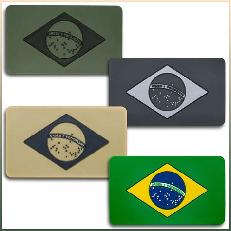 Patch Emborrachado Bandeira Do Brasil V Insignia Distintivo Emblema