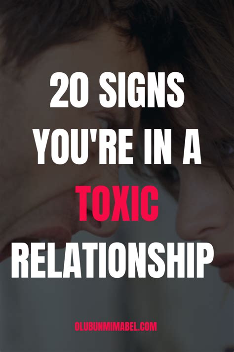 21 Warning Signs Of A Toxic Relationship Olubunmi Mabel