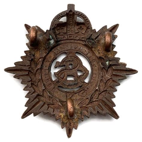 Ww1 Army Service Corps Asc Officers Bronze Cap Badge