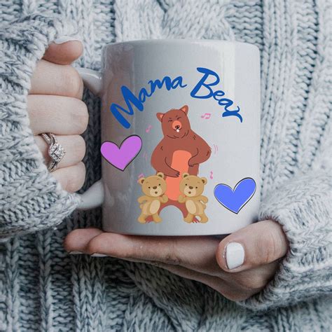 T For Mama Bear Mama Bear Cup Mama Bear Coffee Mug T Etsy