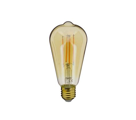 Ampoule Led D Co Edison Vintage Au Verre Ambr Culot E W Cons