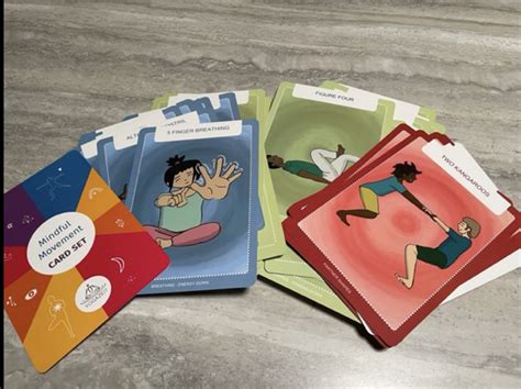 mindful movement educator card set kids  teens yoga cards yogazeit