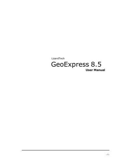 Installing Geoexpress Lizardtech