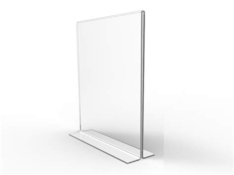 Fixturedisplays 1pk 85 X 11 Clear Acrylic Sign Holder For Tabletops Vertical Table Tent Frame