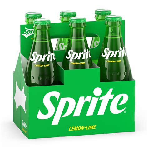 Sprite Lemon Lime Soda Pop 8 Fl Oz 6 Pack Glass Bottles